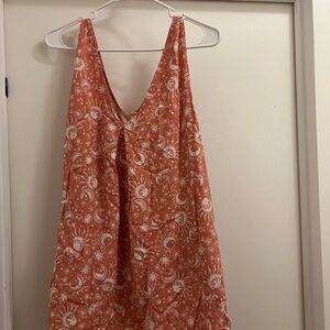 Torrid Coral and White Sun and Moon Tank Top